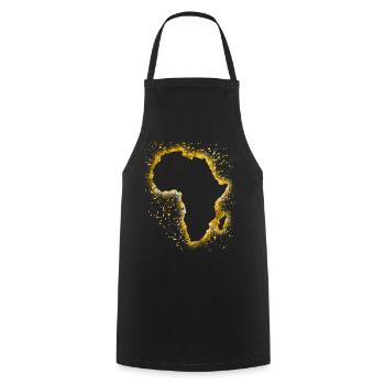 Afrika kontinent - Kochschürze - Schwarz - Vorne - AI Model Male 185 dark (185cm)