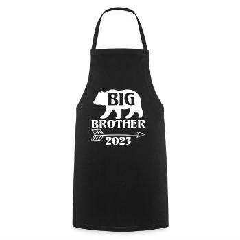 Großer Bruder 2023 Big Bro 23 - Kochschürze - Schwarz - Vorne - AI Model Male 185 dark (185cm)