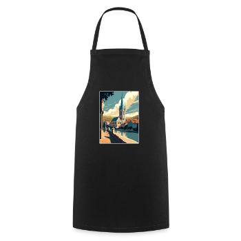 Krems An der Donau Österreich Vintage Reiseposter - Kochschürze - Schwarz - Vorne - AI Model Male 185 dark (185cm)