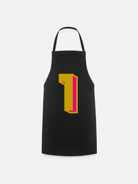 1. 1 AN. 1er ANNIVERSAIRE - Tablier de cuisine - noir