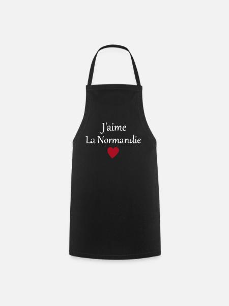 J'aime la Normandie - Tablier de cuisine - noir