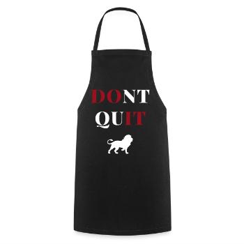 don't quit lion heart - Cooking Apron - black - Front - AI Model Male 185 dark (185cm)