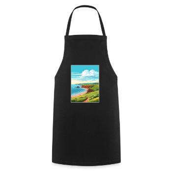 St Bees Head Cumbria Vintage Reiseposter WPA Kunst - Kochschürze - Schwarz - Vorne - AI Model Male 185 dark (185cm)