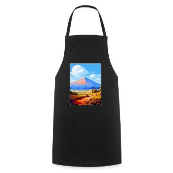 Teide Nationalpark Spanien Vintage Reiseplakat - Kochschürze - Schwarz - Vorne - AI Model Male 185 dark (185cm)