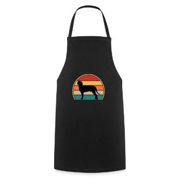 Österreichische Black And Tan Hound Dog Silhouette Retro - Kochschürze - Schwarz - Vorne - AI Model Male 185 dark (185cm)