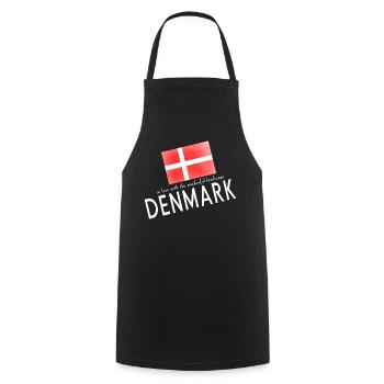 Dänemark Danmark - Kochschürze - Schwarz - Vorne - AI Model Male 185 dark (185cm)