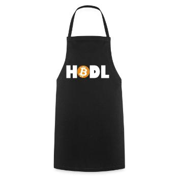 Mode Bitcoin HODL : Activé - Tablier de cuisine - noir - Devant - AI Model Male 185 dark (185cm)