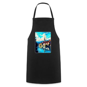 Schaffhausen Switzerland Vintage Travel Poster WPA - Cooking Apron - black - Front - AI Model Male 185 dark (185cm)