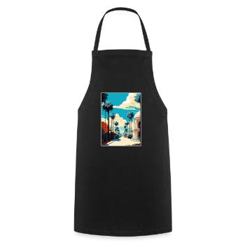 Beverly Hills Kalifornien Vintage Reiseposter WPA - Kochschürze - Schwarz - Vorne - AI Model Male 185 dark (185cm)