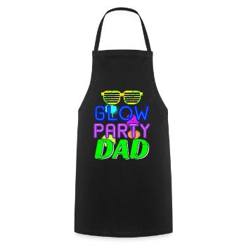 Glow Party Dad - Kochschürze - Schwarz - Vorne - AI Model Male 185 dark (185cm)