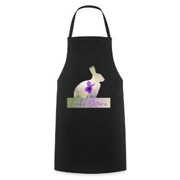 Frohe Ostern Hase - Kochschürze - Schwarz - Vorne - AI Model Male 185 dark (185cm)