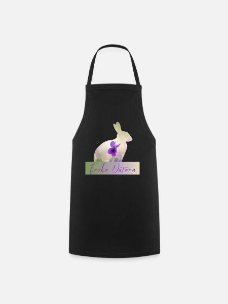 Frohe Ostern Hase - Kochschürze - Schwarz