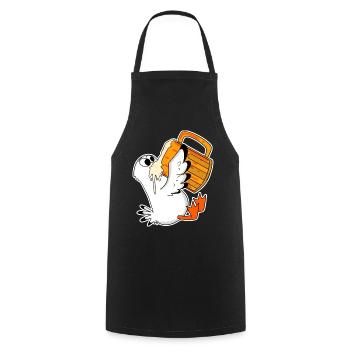 Seagull Beer Seagull North Sea Northern Germany - Cooking Apron - black - Front - AI Model Male 185 dark (185cm)