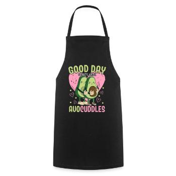 Ein guter Tag beginnt mit Avocuddles Avocado Guac - Kochschürze - Schwarz - Vorne - AI Model Male 185 dark (185cm)