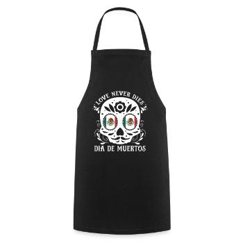 Love never dies dia de muertos Dia De Muertos - Kochschürze - Schwarz - Vorne - AI Model Male 185 dark (185cm)