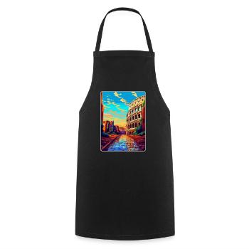 Rome Italy Vintage Travel Poster Souvenir Souvenir - Cooking Apron - black - Front - AI Model Male 185 dark (185cm)
