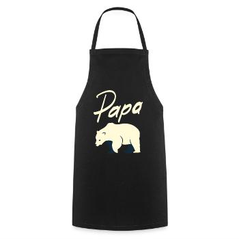 Papa ours - Kochschürze - Schwarz - Vorne - AI Model Male 185 dark (185cm)