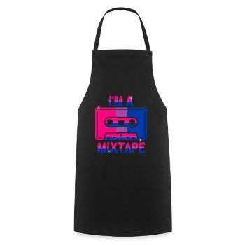 I'm A Mixtape Bisexuality Bisexualität Bisexuell - Kochschürze - Schwarz - Vorne - AI Model Male 185 dark (185cm)