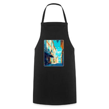 Arles France Affiche de voyage vintage WPA Souvenir - Tablier de cuisine - noir - Devant - AI Model Male 185 dark (185cm)
