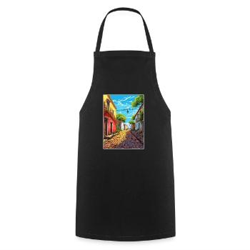 Colonia Del Sacramento Vintage Reiseposter WPA - Kochschürze - Schwarz - Vorne - AI Model Male 185 dark (185cm)