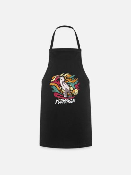 Geschickter Kormoran Fischjäger - Kochschürze - Schwarz