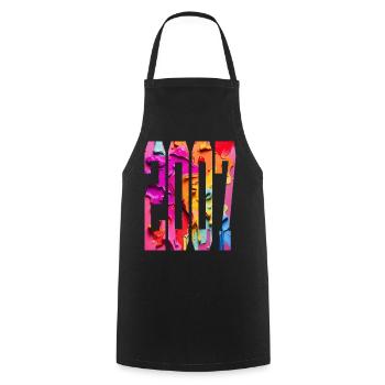 BUNT 19TH BIRTHDAY 2007 - Cooking Apron - black - Front - AI Model Male 185 dark (185cm)
