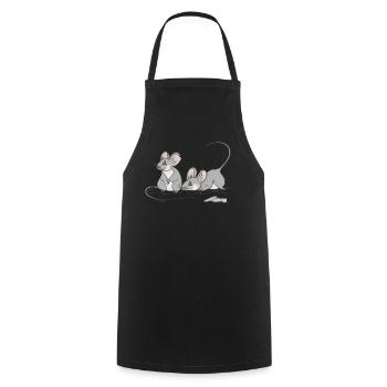 Cadeau souris - idée pour votre jolie souris - Tablier de cuisine - noir - Devant - AI Model Male 185 dark (185cm)