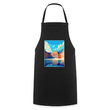 Versailles France Vintage Travel Poster Souvenir - Cooking Apron - black - Front - AI Model Male 185 dark (185cm)
