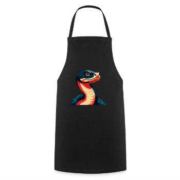 Anaconda Personnage De Dessin Animé Animal De Compagnie Coloré - Tablier de cuisine - noir - Devant - AI Model Male 185 dark (185cm)