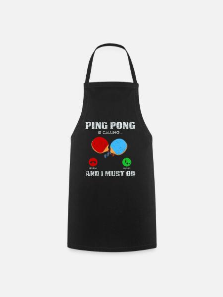 Ping Pong Ruf: Jetzt Losgehen - Kochschürze - Schwarz