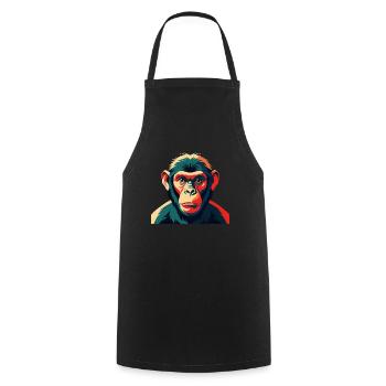 Singe Dessin Animé Personnage Animal De Compagnie Coloré - Tablier de cuisine - noir - Devant - AI Model Male 185 dark (185cm)