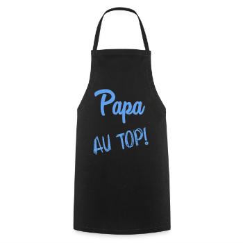 FROHER VATERTAG. PAPA. VATERTAG - Kochschürze - Schwarz - Vorne - AI Model Male 185 dark (185cm)