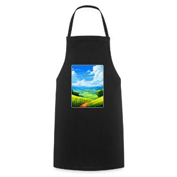 Bergisches Land Deutschland Vintage Reiseposter WPA - Kochschürze - Schwarz - Vorne - AI Model Male 185 dark (185cm)