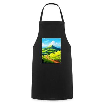 Affiche de voyage vintage Duncryne Hill Stirling WPA - Tablier de cuisine - noir - Devant - AI Model Male 185 dark (185cm)