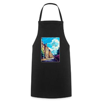 Chipping Norton England Uk Travel Poster Souvenir - Cooking Apron - black - Front - AI Model Male 185 dark (185cm)