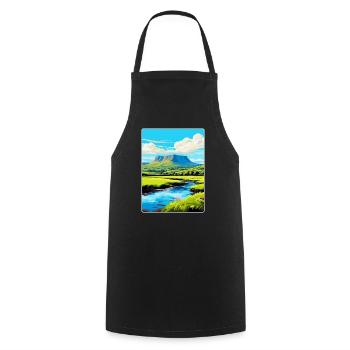 Brecon Beacons Wales Uk Travel Poster Souvenir WPA - Cooking Apron - black - Front - AI Model Male 185 dark (185cm)