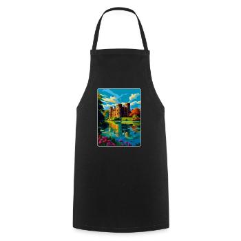 Hever Castle Angleterre Royaume-Uni Affiche de voyage Souvenir WPA - Tablier de cuisine - noir - Devant - AI Model Male 185 dark (185cm)