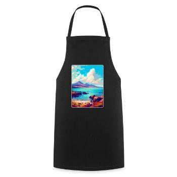 Île d’Arran Écosse Royaume-Uni Affiche de voyage souvenir - Tablier de cuisine - noir - Devant - AI Model Male 185 dark (185cm)