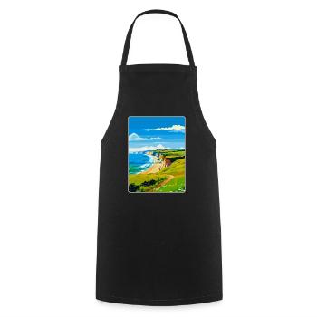 Dorset Uk Vintage Travel Poster Souvenir WPA - Cooking Apron - black - Front - AI Model Male 185 dark (185cm)