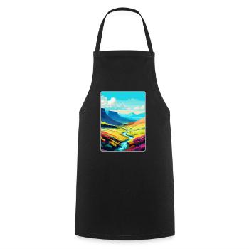 Brecon Beacons Wales Uk Travel Poster Souvenir WPA - Cooking Apron - black - Front - AI Model Male 185 dark (185cm)
