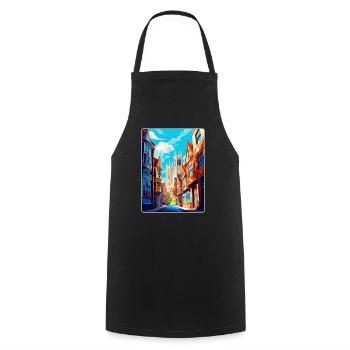 York Angleterre Royaume-Uni Affiche de voyage vintage Souvenir WPA - Tablier de cuisine - noir - Devant - AI Model Male 185 dark (185cm)