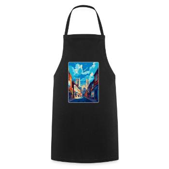 York Angleterre Royaume-Uni Affiche de voyage vintage Souvenir WPA - Tablier de cuisine - noir - Devant - AI Model Male 185 dark (185cm)