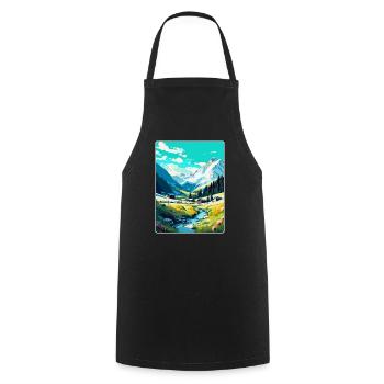 Arosa Suisse Affiche de voyage vintage souvenir - Tablier de cuisine - noir - Devant - AI Model Male 185 dark (185cm)
