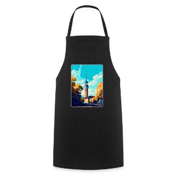 Dortmund Deutschland Vintage Reiseplakat Souvenir - Kochschürze - Schwarz - Vorne - AI Model Male 185 dark (185cm)