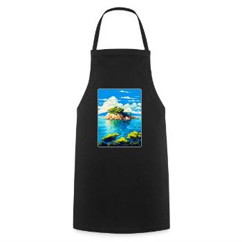 Paklinski Inseln Kroatien Vintage Reiseposter - Kochschürze - Schwarz - Vorne - AI Model Male 185 dark (185cm)