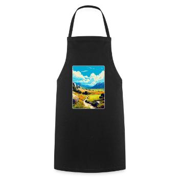 Nördlicher Velebit Kroatien Vintage Reiseplakat WPA - Kochschürze - Schwarz - Vorne - AI Model Male 185 dark (185cm)