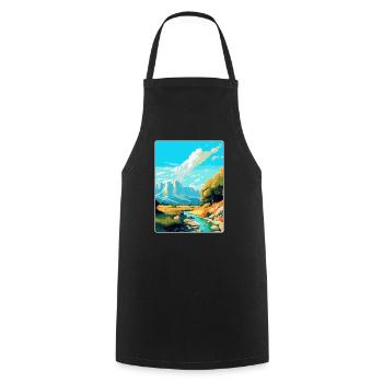 Paklenica Kroatien Vintage Reiseplakat Souvenir - Kochschürze - Schwarz - Vorne - AI Model Male 185 dark (185cm)