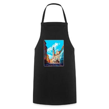 Rzeszow Pologne Affiche de voyage vintage Souvenir WPA - Tablier de cuisine - noir - Devant - AI Model Male 185 dark (185cm)
