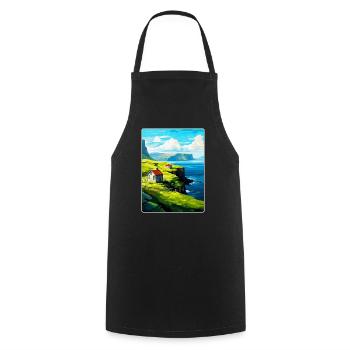 Färöer Inseln Dänemark Vintage Reiseposter WPA - Kochschürze - Schwarz - Vorne - AI Model Male 185 dark (185cm)