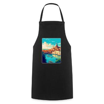 Marseille France Vintage Poster De Voyage Souvenir - Tablier de cuisine - noir - Devant - AI Model Male 185 dark (185cm)